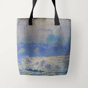 Tote Bags Claude Monet Waterloo Bridge