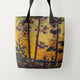 Tote Bags Tom Thomson Pine Trees at Sunset