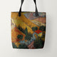 Tote Bags Vincent van Gogh Landscape with House and Ploughman